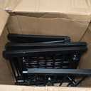 Dog Gate Indoor, 18"-45" Adjustable Extra Wide Metal Short Dog Gate to Step Over, 14" Tall Small Pet Gate with 3 Extension Kits, Pressure Mounted Dog Gate for Doorways & Stairs Black