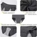 Demifill Teen Girls Period Underwear Cotton Soft Women Panties For Teens Briefs (Gray, XS)