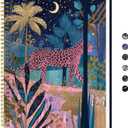 Taja Large Spiral Lined Journal for Women, 8.5" x 11" Notebooks for Work Collge Ruled, A4 Aesthetic Cute Journaling Notebooks for Writing, Plastic Cover, Midnight Jungle