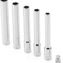 EMENTOL 6PCS 3/8-Inch Drive Metric Deep Socket Set, 8-14MM Deep Sockets&1/4-inch F-3/8-inch M Socket Adapter, Extra Long, 6-point