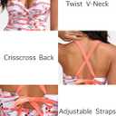 ROSEWE Two Piece Tankini Swimsuits for Women, Tummy Control Bathing Suit with Skirt, V-Neck Swimdress (Pink, M)