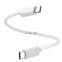 40Gbps USB C Data Transfer Cable 12 inch, White 1FT for Thunderbolt 4 Cable Short, 8K/4K Video Display & 240W PD Fast Charging, Compatible with MacBook, iPhone 17/16, iPad Pro, SSD, Docking and More