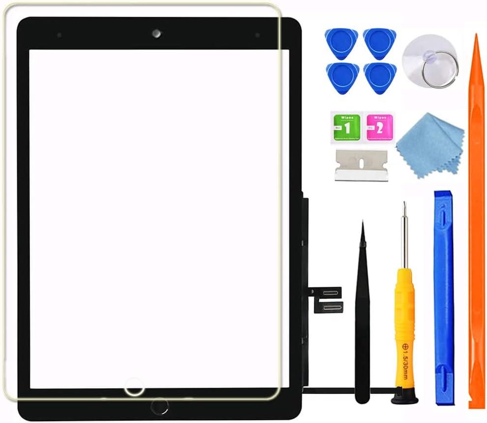 for iPad 9 (9th Generation) A2602 A2603 A2604 A2605 Screen Replacement Digitizer Touch Glass Kits, for iPad 2021 9th Gen 10.2 Inch, Full Repair Sets+Home Button[NO Fingerprint Reader] [NO LCD]