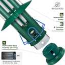 Kingsyard Squirrel Proof Bird Feeders with Weight-Activated Perches, Metal Wild Bird Feeder for Outdoors Hanging, 3 lb Large Seed Capacity, Green