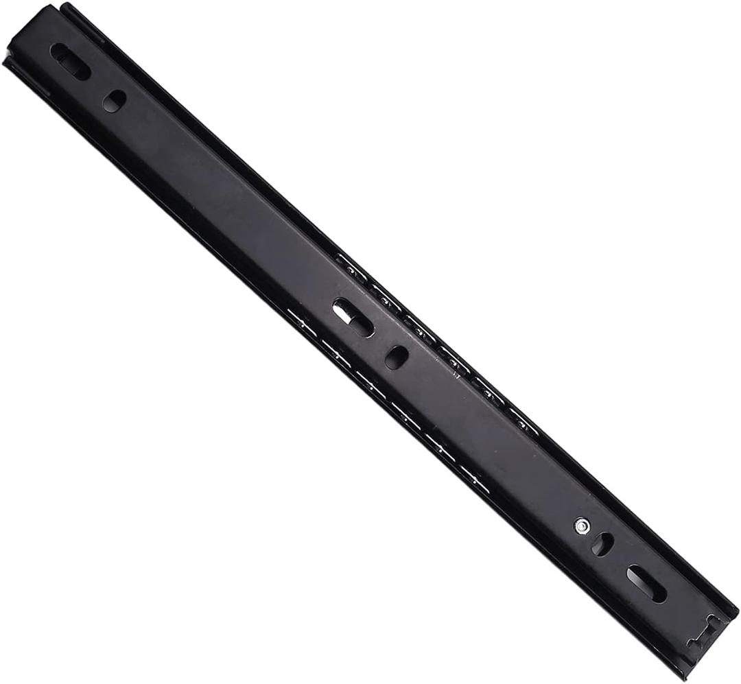 Metal 2 Fold Ball Drawer Slides Track Rail for Furniture Drawers Cold Rolled Steel Ball Bearing Side Mount Drawer Slides Silver Tone 16" Length 1.06" Wide 1Pair