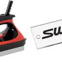 SWIX T77 Economy Waxing Iron for Alpine and Nordic Skis, Snowboard | 110V 1000 Watt Wax Iron with Temperature Adjustment & T0824D Plexi Scraper, 0.2 inches (4 mm)
