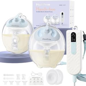 Breast Pump K3,Ultra-Lightweight Hands Free Wearable Breast Pump,Upgraded Double-Seal Flange Electric Breastfeeding Pump with 3 Modes | 9 Levels, 3 Fine-Tuned Rhythms,15-24mm (Blue)