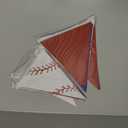 Faccito 5 Pack Baseball Banners Party Decorations Sports Championship Pennants Hanging Decor Themed Triangle Flags Athletics Game Garland for Birthday Party Supplies (Red,Blue,White)