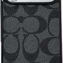 Phone Case for iPhone 17 Pro Max Case for Women Men,Luxury Monogram Design Classic Slim Shockproof Protective Cover Case,Compatible with iPhone 17 Pro Max 6.9(Black)