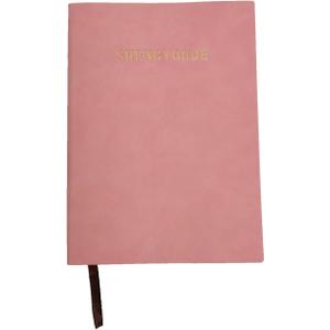 3 x Business Notebook, 1 8.3-inch x 5.7-inch A5 hardcover PU leather notebook, 8mm grid 200 pages -100 study and office notebooks diary (Pink)