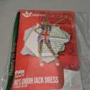 fun shack Womens Union Jack Dress Costume - 90s Popstar British Flag Halloween Outfit for Adults (Large)