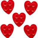 Wildflower Cases - Mini Red Heart Stickeez, Compatible with Apple iPhones | Red Trendy Cute Viral - Durable, Easy to Attach, Lightweight, Reusable, Double-Sided Suction, Women-Owned Small Business