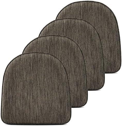 baibu Super Soft Polyester Pillow Cushion, 2 Pack (14x14x1.5in, Brown)