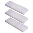 High Density Polyethylene Sheets HDPE Plastic Sheet Board for DIY, Heavy Duty Industry, 3/4" Thick,Size 3"x 12", White Color