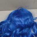 LANICE Blue Wig Short Bob Wigs with Bangs for Women Loose Wavy Hair Shoulder Length Blue Wig Synthetic Colorful Wigs for Cosplay Daily PartyUse(Blue,12inch)