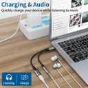 4 x USB C to 3.5mm Headphone and Charger Adapter, 2-in-1 Type C to Aux Jack Cable with PD 60W Fast Charging for iPhone15 16 17 Pro Max, Samsung Galaxy S22 S23 S24 S25 Ultra, Note 20, iPad Air4, Pixel 8 9