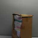 Menkxi 8 Pcs Storage Bins with Lids Small Plastic Storage Containers Stackable Storing Baskets Box Cute Organizer Bins for Organizing Shelves (Mixed Color)