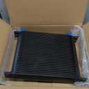 30 Row 10AN AN10 Aluminum Engine Transmission Oil Cooler Kit Stacked Plate With 6AN 8AN Adapter Universal Engine Transmission British Radiator Black