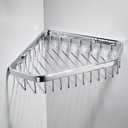Corner Shower Caddy Basket,Shampoo Holder for Shower Wall,Inside Shower Shelf Bathroom Organizer,Solid Brass Material in Polished Chrome