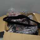 HOUSE DAY Black Velvet Hangers 60 Pack, Non Slip Flocked Felt Hangers, Sturdy Velvet Clothes Hanger, Cute Heart Heavy Duty Coat Hanger, Ultra Slim Pink for Closet Space Saving