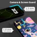2 x Cute Astronaut Phone Case for iPhone 12 Case for Boys,Cool Cartoon Rocket Design Luxury Aesthetic Shockproof Pattern Camera Protection Cover Compatible with iPhone 12 Cases