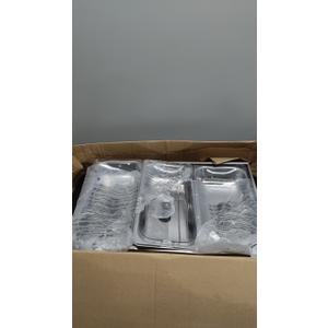 Elite Gourmet EWM-6171 Triple 3 x 2.5 Qt. Trays, Buffet Server, Food Warmer Temperature Control, Clear Slotted Lids, Perfect for Parties, Entertaining & Holidays, 7.5 Qt Total, Stainless Steel
