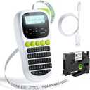 Vixic Label Maker Machine with-Tape, H1100 Handheld Label Maker Waterproof-Labels Portable Labeler Backlit Screen for Home School Office Organization Gifts, Multiple Fonts Symbols Borders Easy to Use