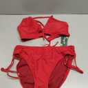Blooming Jelly Womens Bikini Sets Two Piece Swimsuit 2026 Curvy Cutout String Bathing Suit (Red, L)