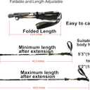 A ALAFEN Aluminum Collapsible Ultralight Travel Trekking Hiking Pole for Men and Women (Fits 5'3" - 6'2")