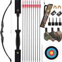 LWANO Recurve Bows for Adults - Archery Takedown Bow and Arrow Set for Adults/Youth/Teens Beginners Target Practicing, Left & Right Handed, 20/30/40lbs