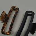 Hair Claw Clips 5 Inch Unbreakable Square Rectangle Clip Clamp Neutral Colors for Thick Curly Long Hair Women - 2 Pack