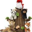 Unipak Plush Woodland Treehouse with Five (5) Stuffed Forest Animals