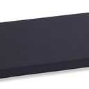 Pillow Perfect Solid Outdoor Patio Sofa Bench Swing Cushion Weather, and Fade Resistant, 1 Count (Pack of 1), Black