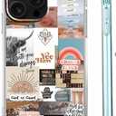 Jesus and Cowboy Case for iPhone 16 Pro Max,Christian Quotes and Western Cowgirl Collage,Trendy TPU Bumper Case for iPhone 16 Pro Max