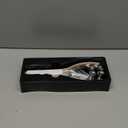 SZMDLX Microcurrent Facial Massager with LCD Screen, Electric Face Roller for Lifting & Toning, EMS Skin Tightening Device for Puffiness & Fine Lines, USB Rechargeable V-Shape Tool (White+gold)