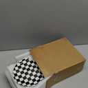 Ceramic Dinner Plates Set of 6-8 Inch Checkered Salad Plates, Microwave, Oven & Dishwasher Safe, Modern Minimalist Dessert Plates Geometric Black and White Plates for 6