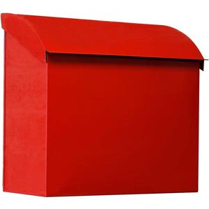 NACH Large Mailbox for House, 12.4x7.1x11.8 Red Mailboxes for Outside, Waterproof Mailbox - Baxter-Style Wall Mount Mailboxes for Outside