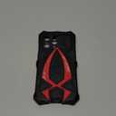 Lunivop for iPhone 15 Pro Max Case Heavy Duty Protection Rugged Screw Full Body Military Grade Metal Bumper Rubber with Hard Durable Phone Cases Cover 2023 Black Red