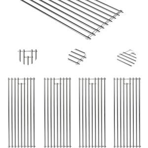 7MM 4 Pack 304 Stainless Steel BBQ Cooking Grill Grates Replacement Parts for 16517 Bull 18248 LP, 18249 NG,Angus 47628, Brahma,Lonestar Select 87048,87049,Outlaw Steer Premium,7 Burner Premium