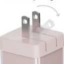 30W USB C Charger Block, 2 Port Fast Charging Block, Foldable GaN USB C Wall Charger, for iPhone 16/15/14/13/12 and Other Series, iPad Pro/Air/Mini, Pixel, Galaxy (Pink)