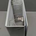 Amazon Basics 3 Ring Binders, 2 Inch, D-Ring Organizer for School, Home Office, White, 4 Pack