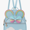 KL928 Girls Bowknot Polka Dot Cute Mini Backpack Small Daypacks Convertible Shoulder Bag Purse for Women