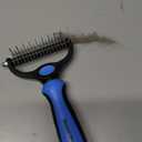 Maxpower Planet Pet Grooming Brush - Double Sided Shedding and Dematting Undercoat Rake Comb for Dogs and Cats with Long Hair and Short Hair,Extra Wid，Blue