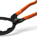 HORUSDY 12" Adjustable Oil Filter Pliers, Adjustable Oil Filter Wrench Removal Tool (Orange)
