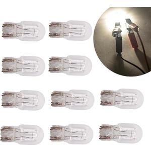 10 PCS T20 Car Brake Light Bulb, 12V 21/5W 1891/7443 Dual Filament Mini 360 Degree No-dead-angle Lighting Quartz Glass Plug Bulb, Replacement Accessory, for Most Trucks SUVs Cars (White)