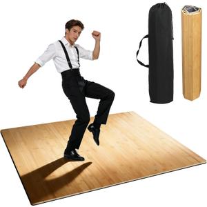 Tap Dance Floor, Bamboo Portable Dance Floor, 47.8" x 38.5" Tap Board for Tap Dancing- Ideal for Home, Studio & Outdoor Tap Practice