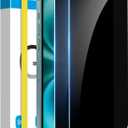 Fotbor 2 Pack Compatible for iPhone 15 Plus/iPhone 16 Plus Privacy Screen Protector, Anti Spy Private Case Friendly Anti-Scratch 9H Hardness Tempered Glass