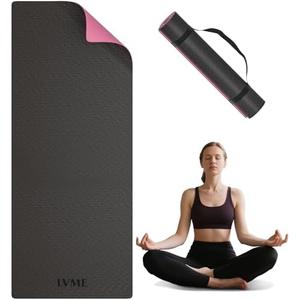Yoga Mat Non Slip, Anti-Tear 1/4" & 2/5" Thick TPE Yoga Mats for Women and Men, a stylish and practical dual-tone yoga mat.72"x24" Exercise & Fitness Mat with Carrying Strap, Workout Mats for Yoga, Pilates and Floor Exercise