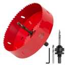 RKK 6-1/4 in Hole Saw for Wood Plastic and Thin Metal Cutting, Bi-Metal Hole Cutter with Hole Saw Drill Bit Hole Saw Kit Set