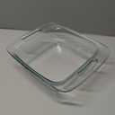 Pyrex Clear 8x8 Square Glass 2 Qt Baking Dish With Handles USA 11In